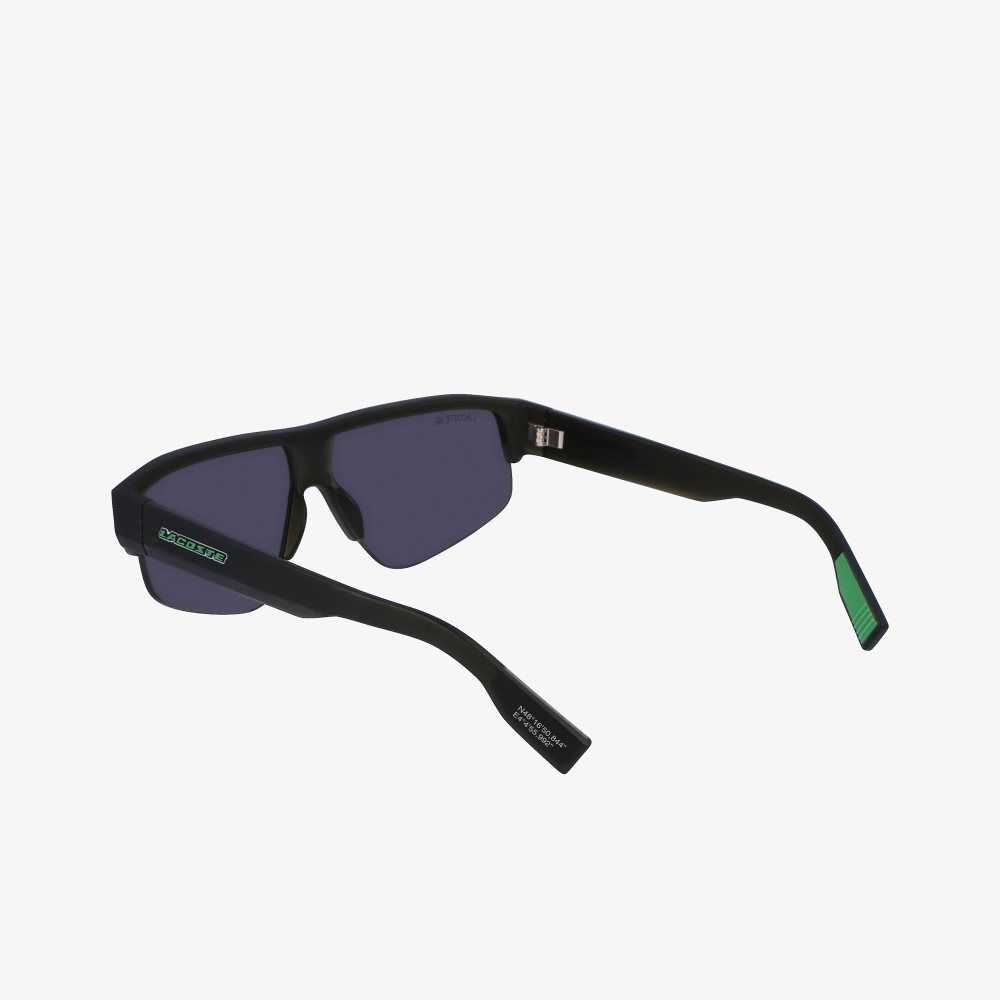 Matte Grey Lacoste Mask Active Sunglasses | IBVNES-923