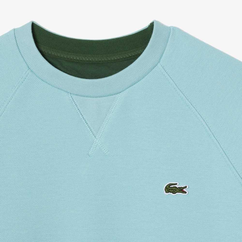 Mint Lacoste Crew Neck Cotton Blend Sweatshirt | QLPWDC-973