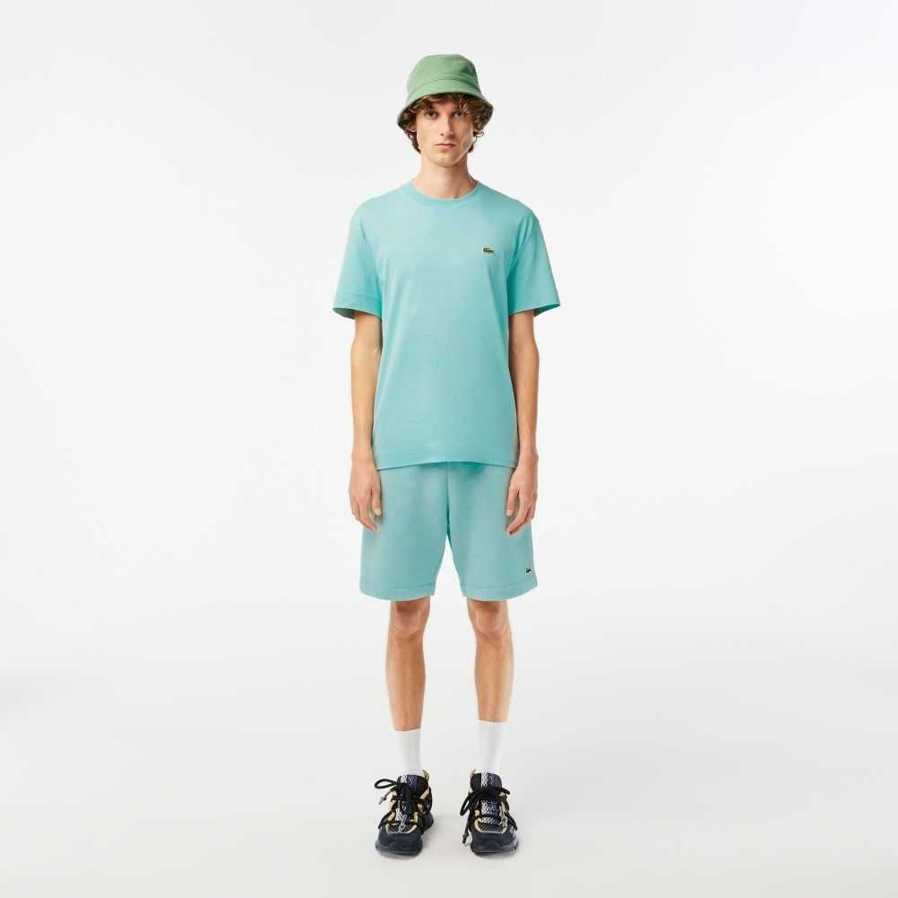 Mint Lacoste Crew Neck Organic Cotton T-Shirt | SCUNGY-463