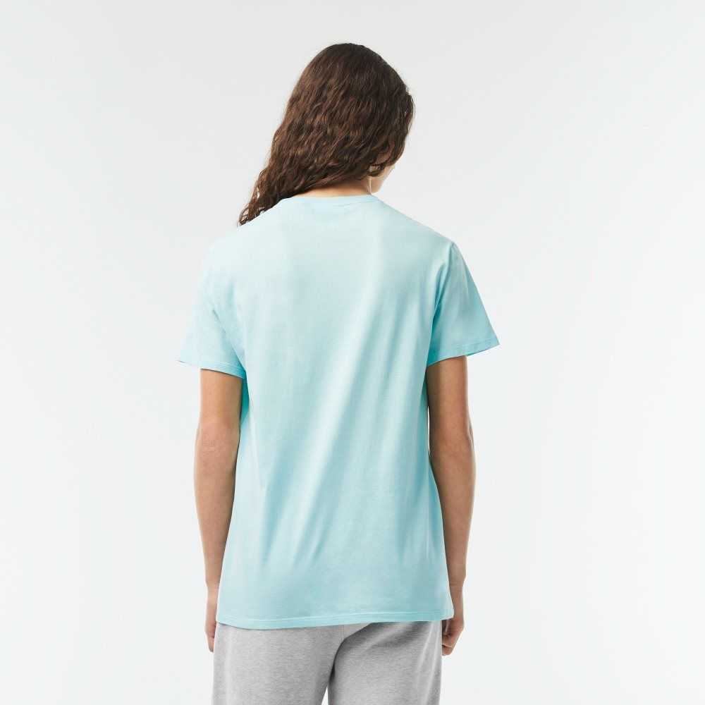 Mint Lacoste Crew Neck Pima Cotton Jersey T-Shirt | IGYXNA-470