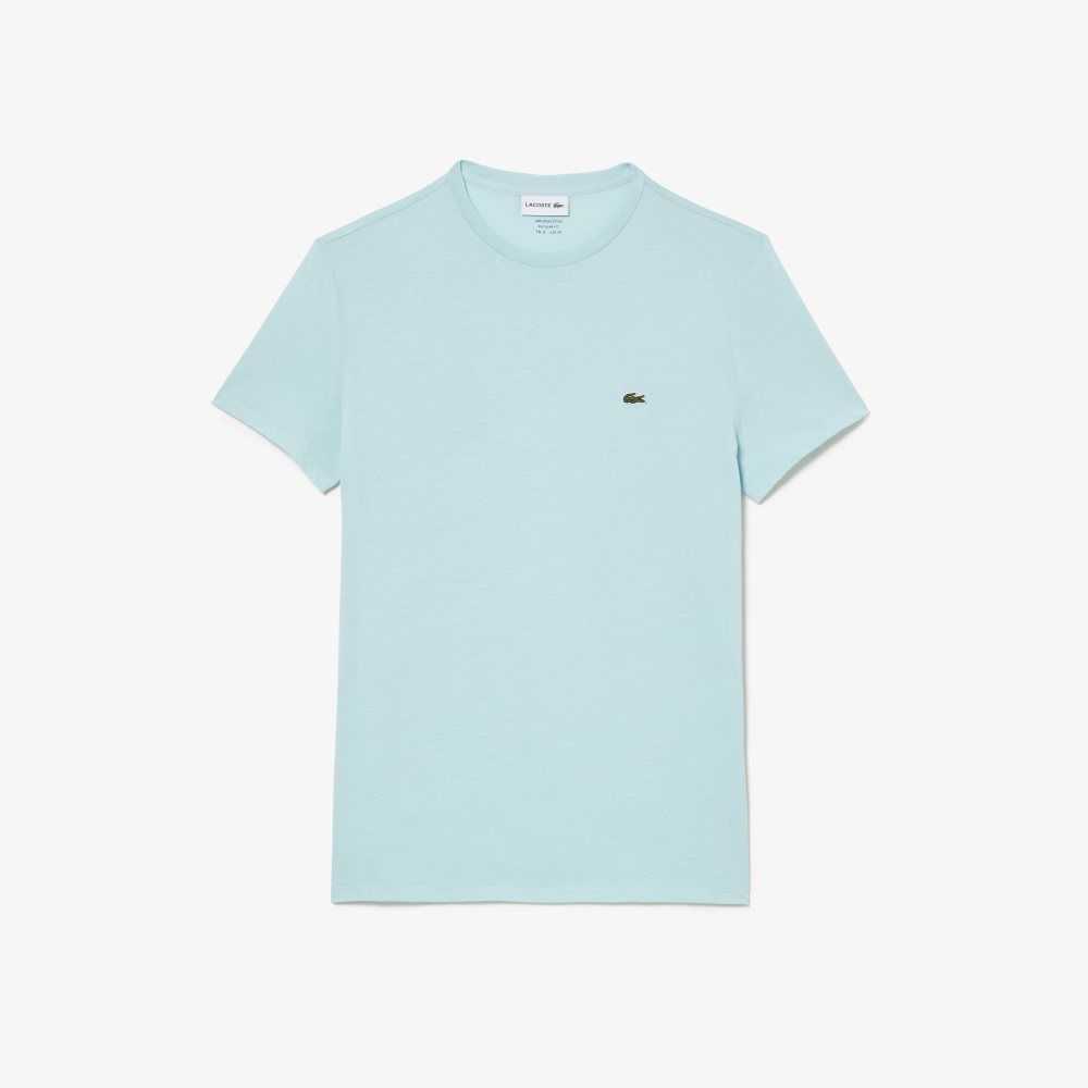 Mint Lacoste Crew Neck Pima Cotton Jersey T-Shirt | IGYXNA-470