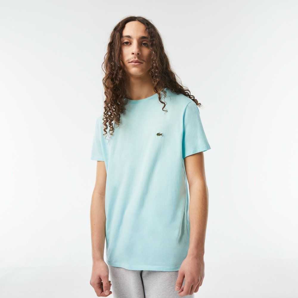 Mint Lacoste Crew Neck Pima Cotton Jersey T-Shirt | IGYXNA-470