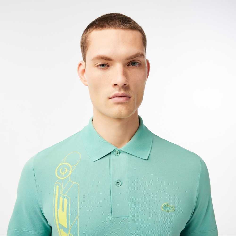 Mint Lacoste Movement Signature 3D Polo | JADXUL-450