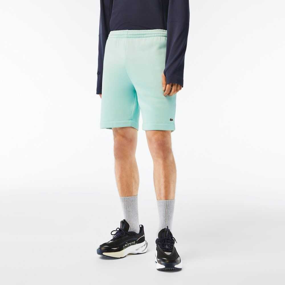 Mint Lacoste Organic Brushed Cotton Fleece Shorts | IVSFBU-329