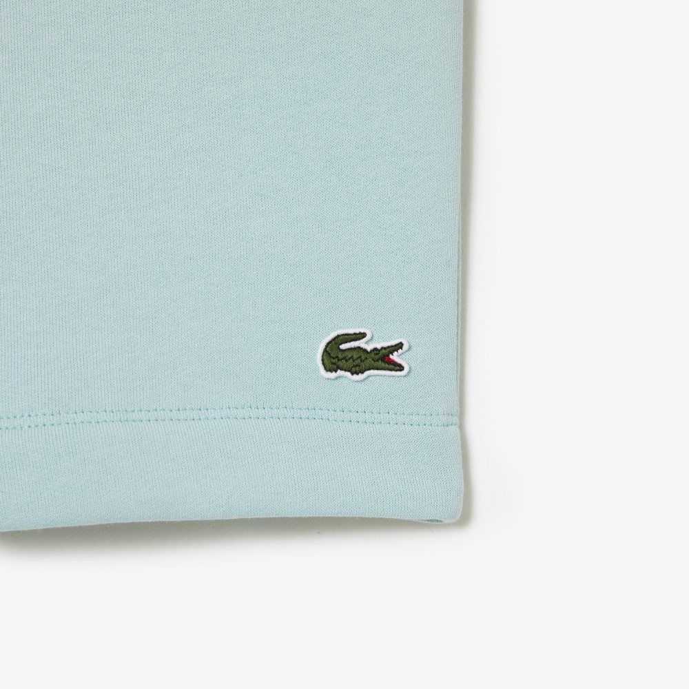 Mint Lacoste Organic Brushed Cotton Fleece Shorts | IVSFBU-329