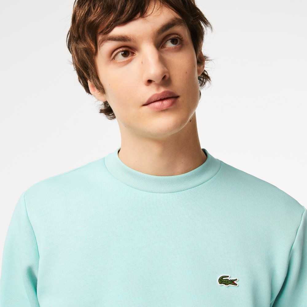 Mint Lacoste Organic Brushed Cotton Sweatshirt | VXMQOK-891