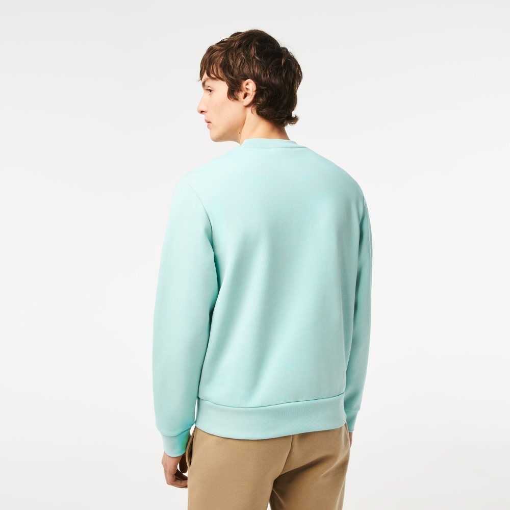 Mint Lacoste Organic Brushed Cotton Sweatshirt | VXMQOK-891