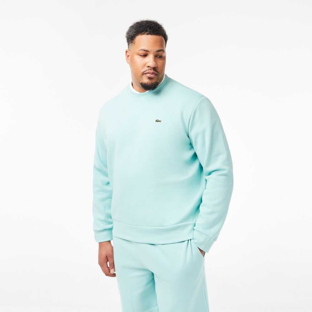 Mint Lacoste Organic Brushed Cotton Sweatshirt | VXMQOK-891