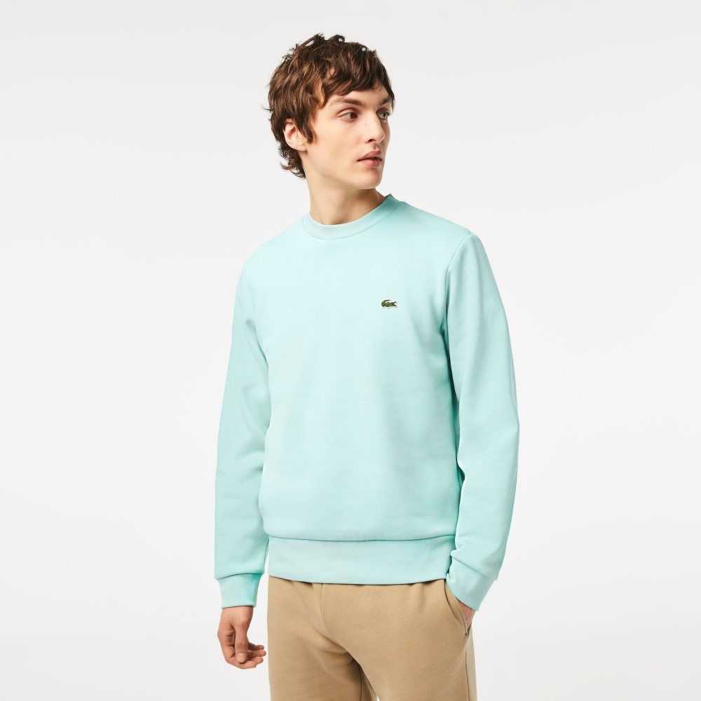 Mint Lacoste Organic Brushed Cotton Sweatshirt | VXMQOK-891