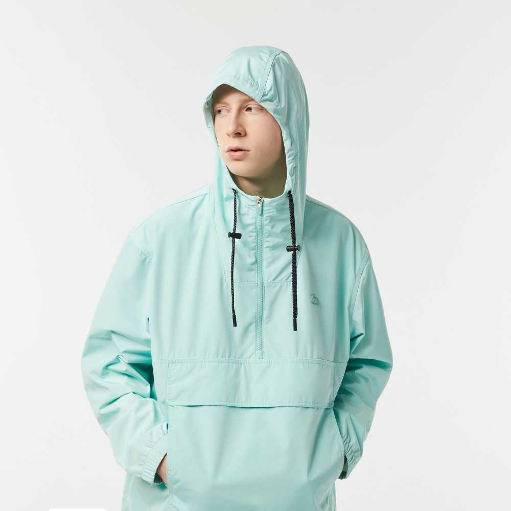 Mint Lacoste Pull Over Hooded Jacket | MLZHPG-857