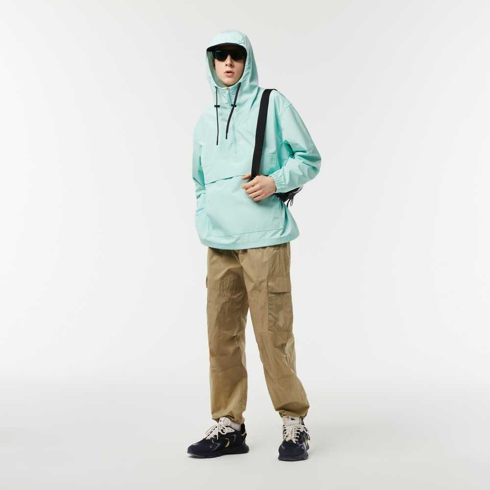 Mint Lacoste Pull Over Hooded Jacket | MLZHPG-857