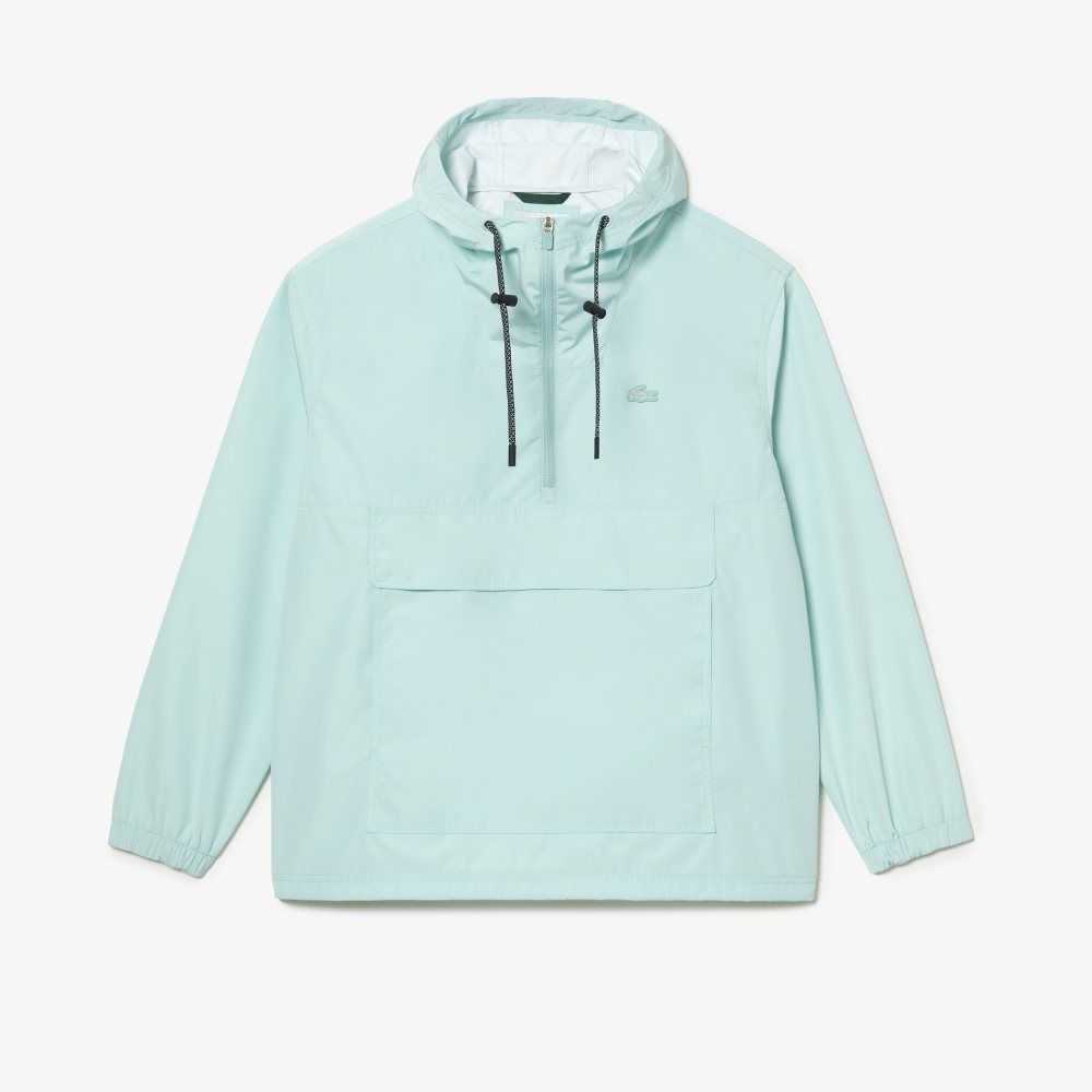 Mint Lacoste Pull Over Hooded Jacket | MLZHPG-857