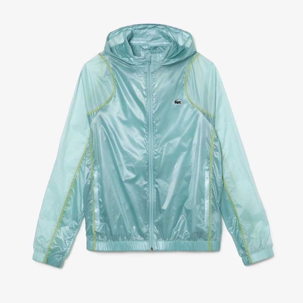 Mint Lacoste SPORT Waterproof Hooded Windbreaker | YHEBPC-532