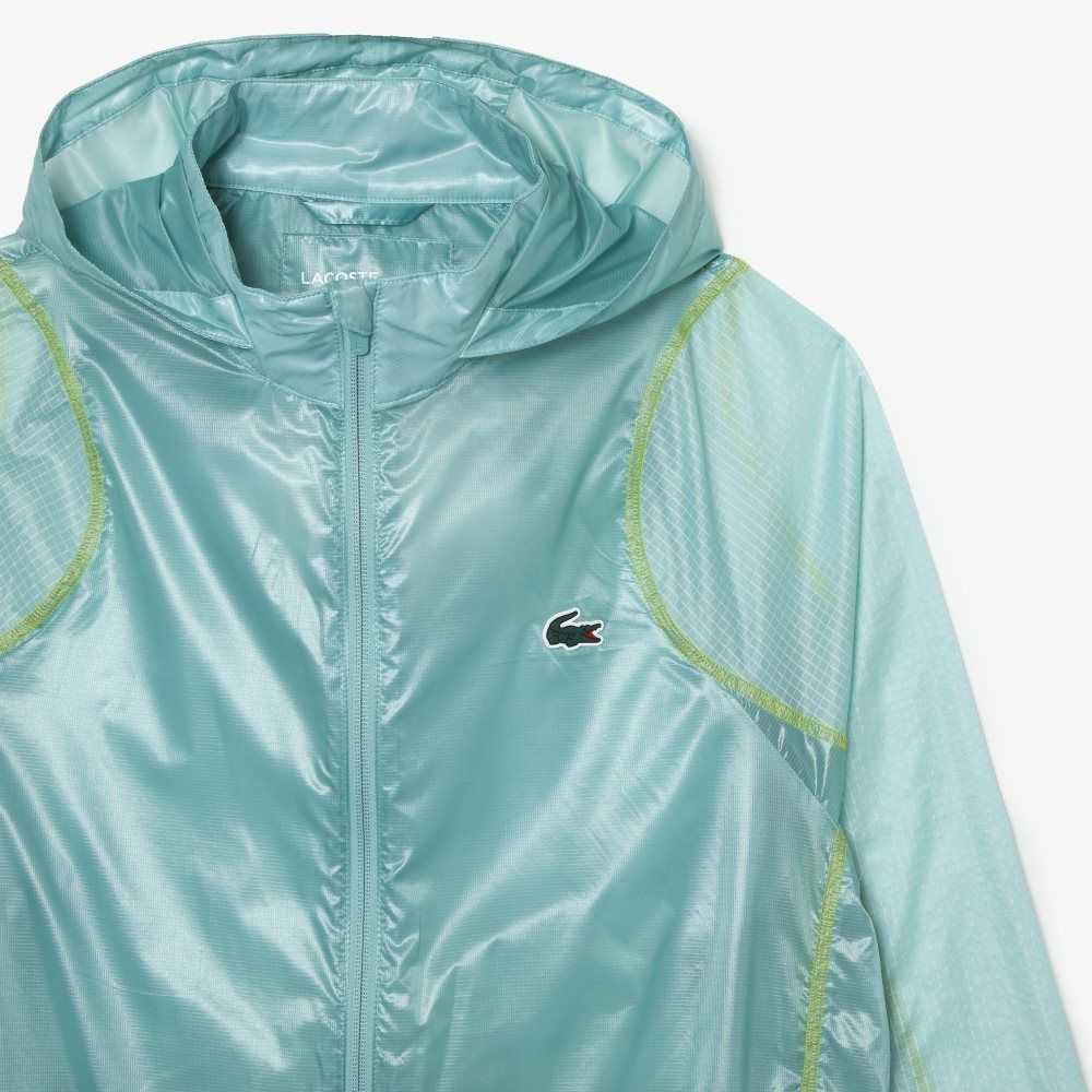 Mint Lacoste SPORT Waterproof Hooded Windbreaker | YHEBPC-532