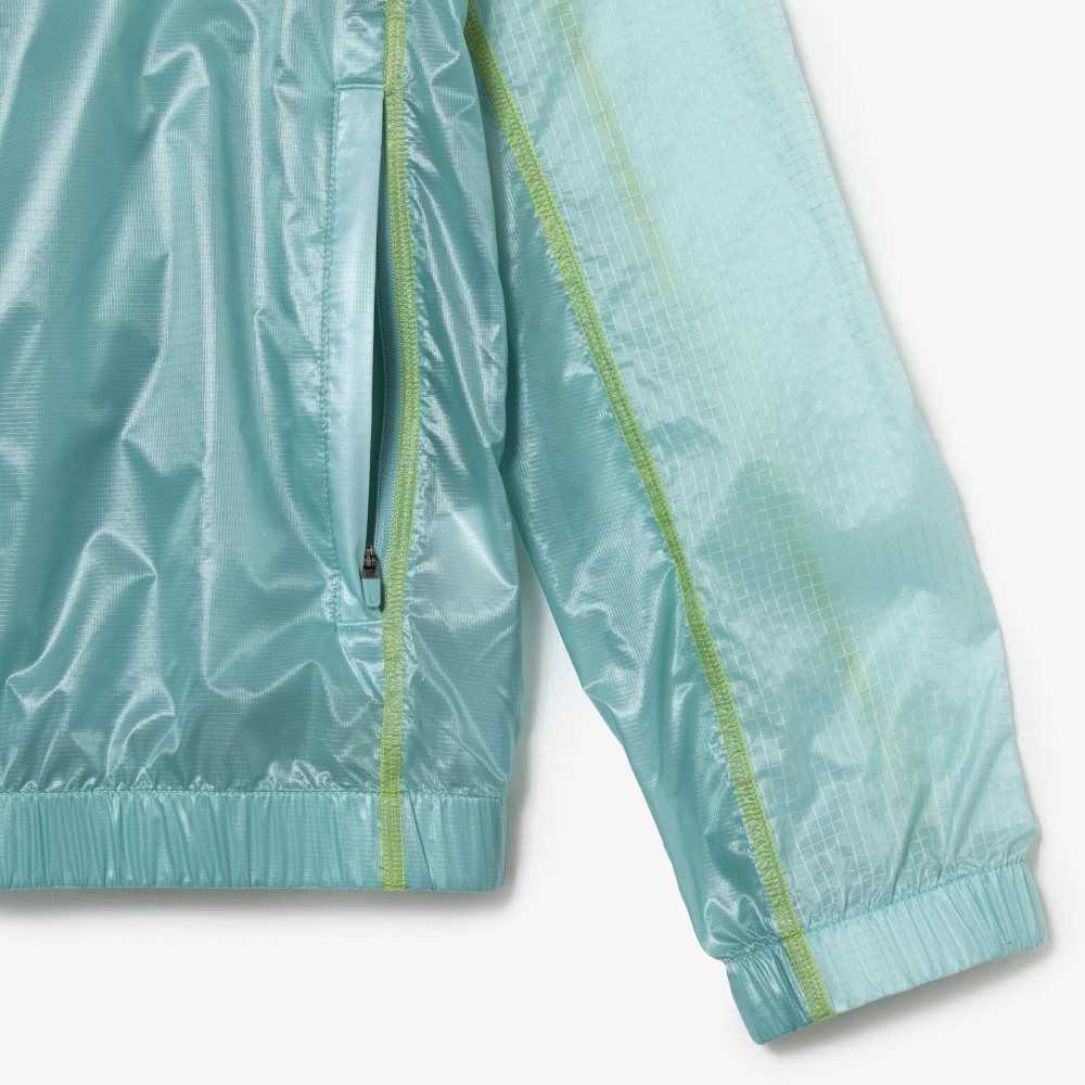 Mint Lacoste SPORT Waterproof Hooded Windbreaker | YHEBPC-532