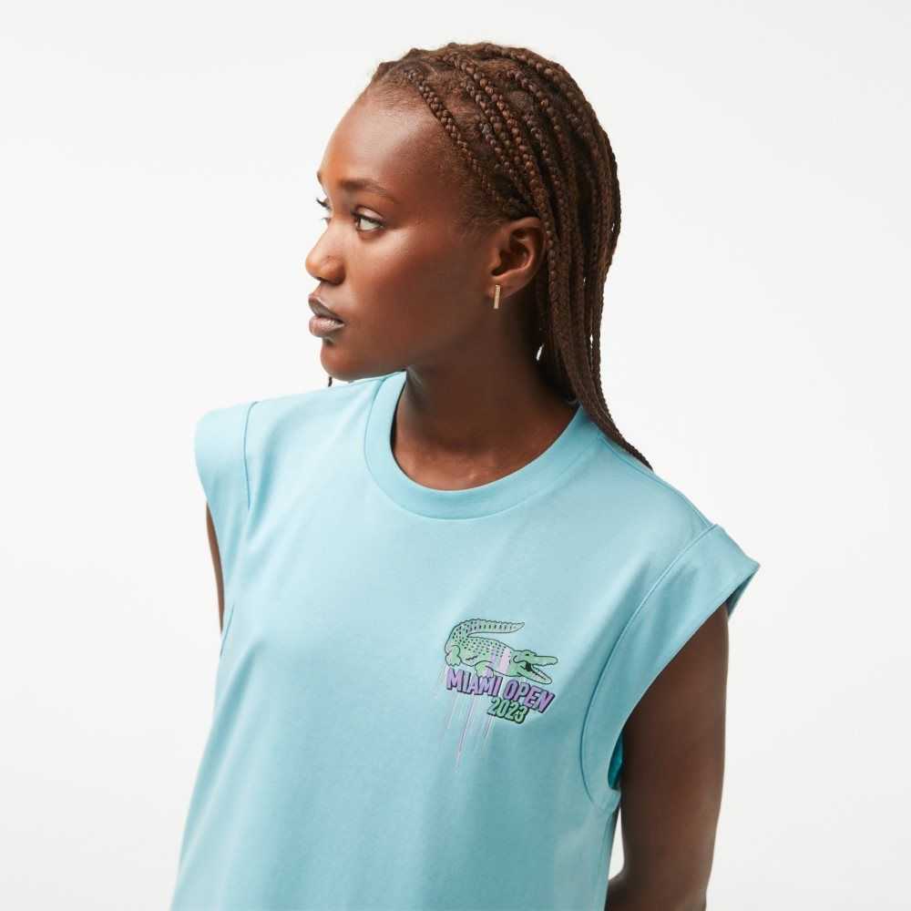 Mint Lacoste Sport Miami Open Edition Sleeveless Top | RVCBAX-845