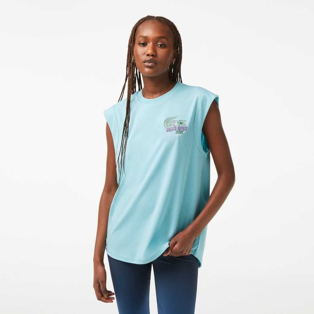 Mint Lacoste Sport Miami Open Edition Sleeveless Top | RVCBAX-845