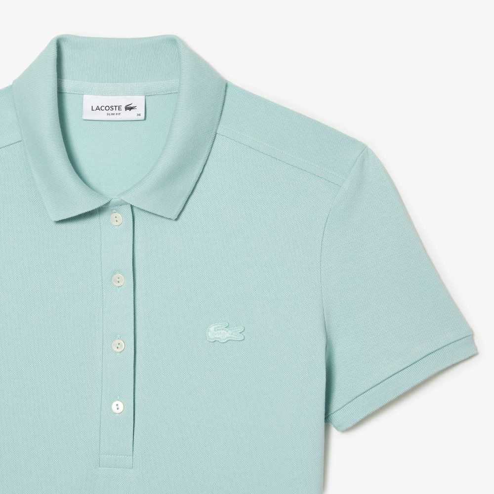 Mint Lacoste Stretch Cotton Pique Polo Dress | YEOICX-972