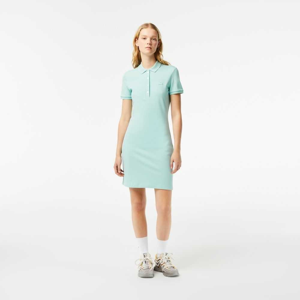 Mint Lacoste Stretch Cotton Pique Polo Dress | YEOICX-972