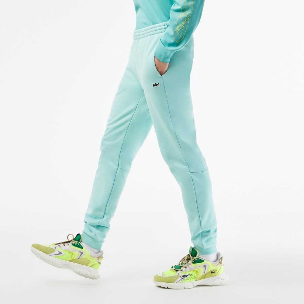 Mint Lacoste Tapered Fit Fleece Trackpants | IVCYOA-243