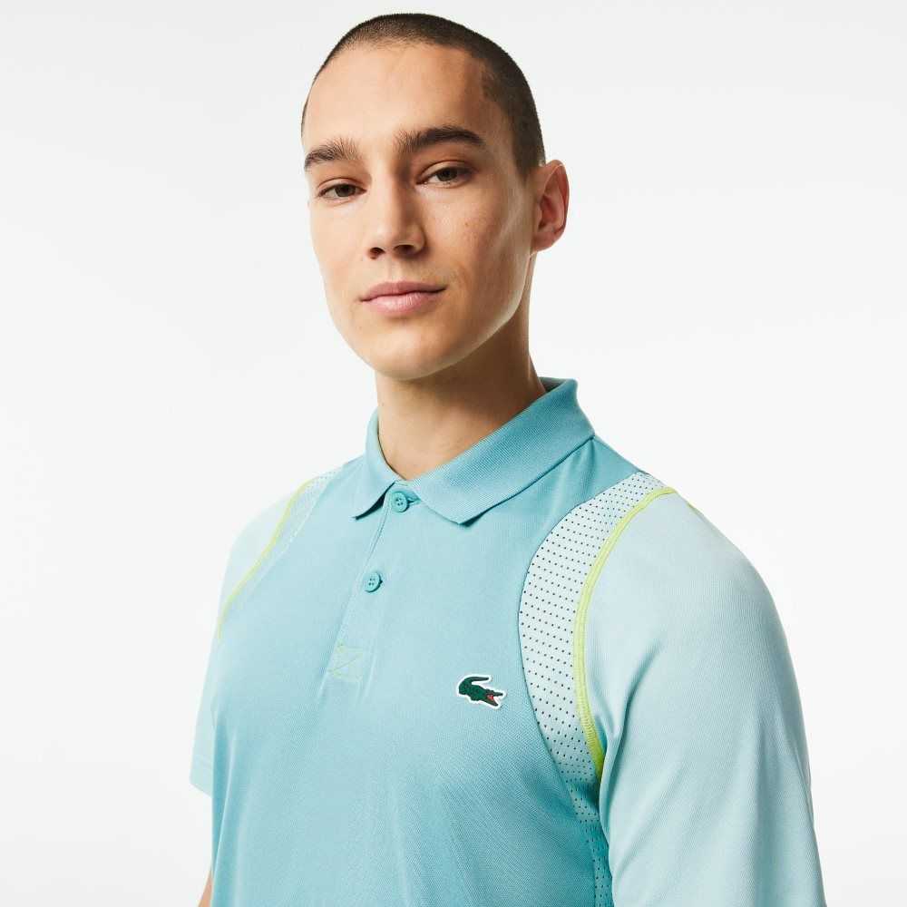 Mint Lacoste Tennis Recycled Polyester Polo Shirt | BKVMWQ-784