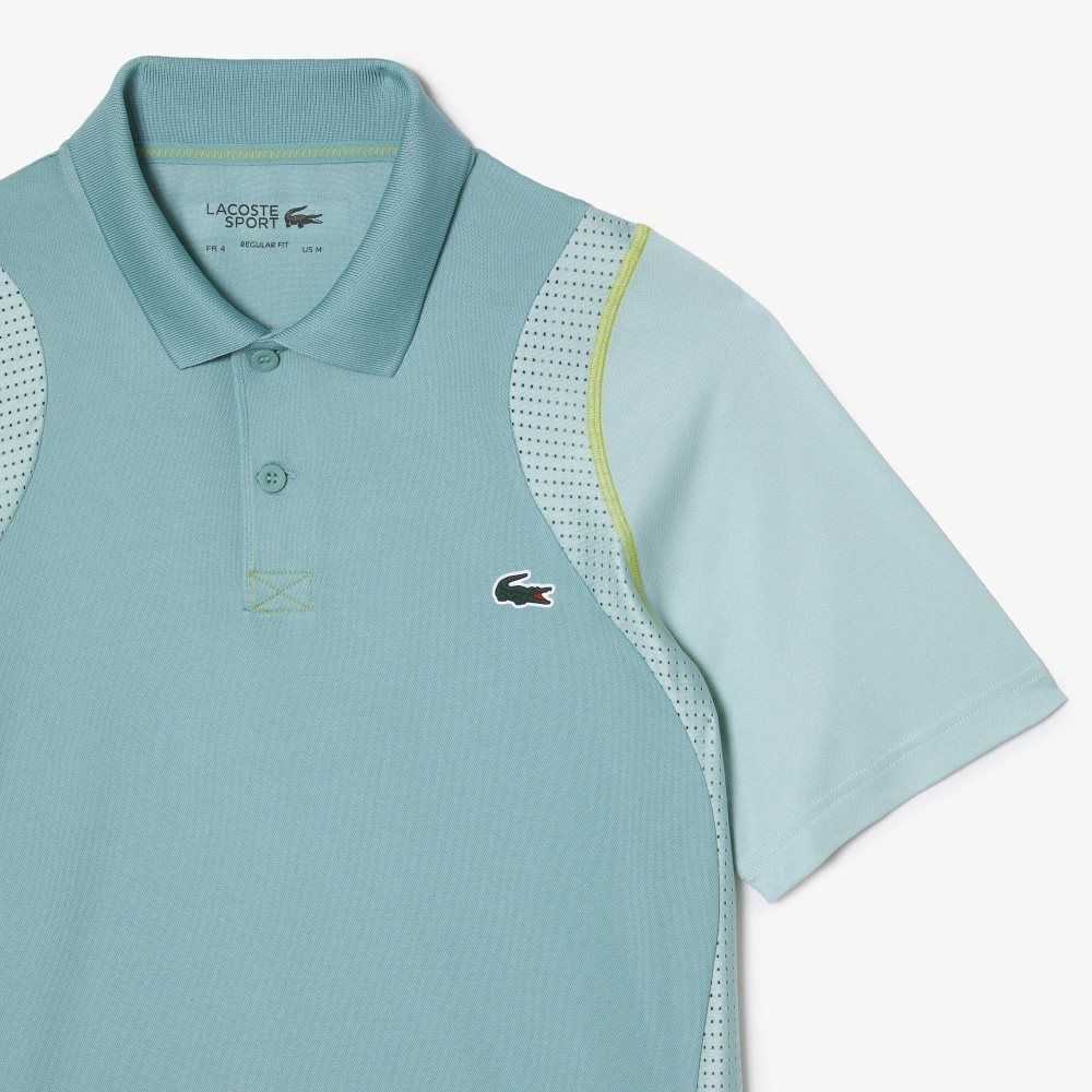 Mint Lacoste Tennis Recycled Polyester Polo Shirt | BKVMWQ-784