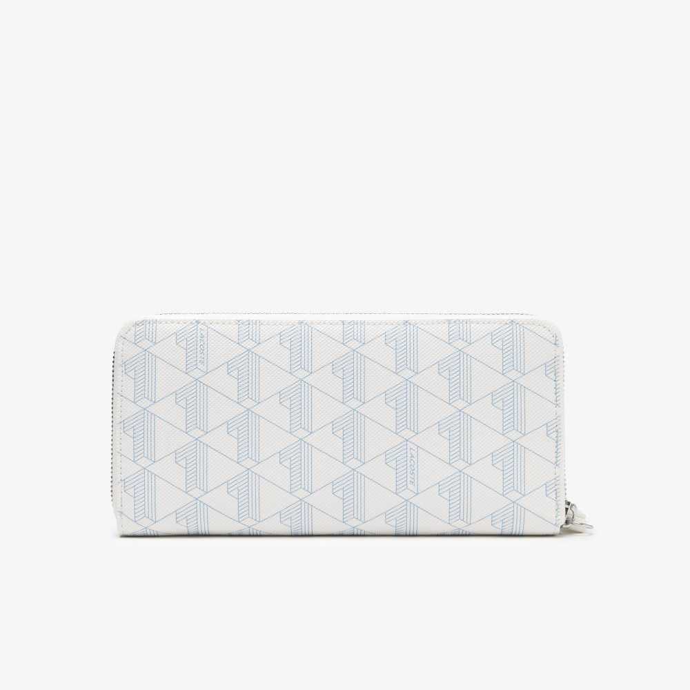 Mono Farine Panorama Lacoste Monogram Print Zip Wallet | DXNEFZ-695