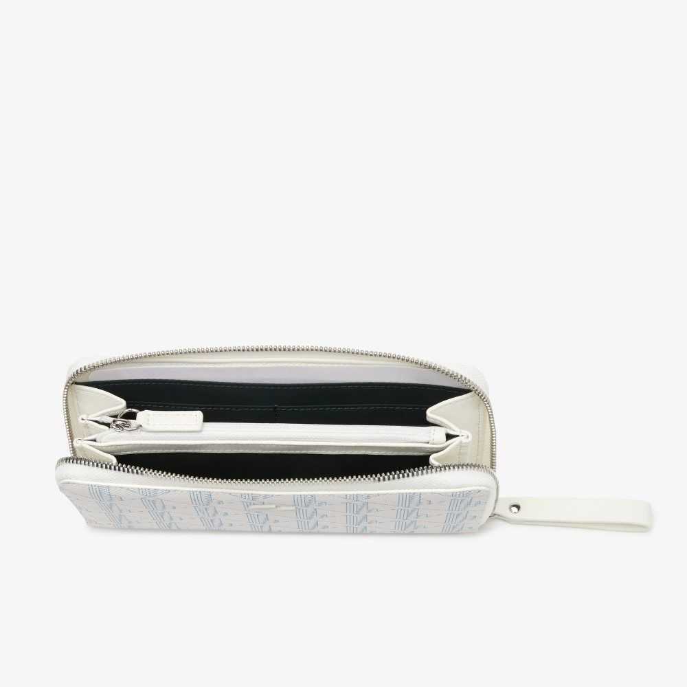 Mono Farine Panorama Lacoste Monogram Print Zip Wallet | DXNEFZ-695