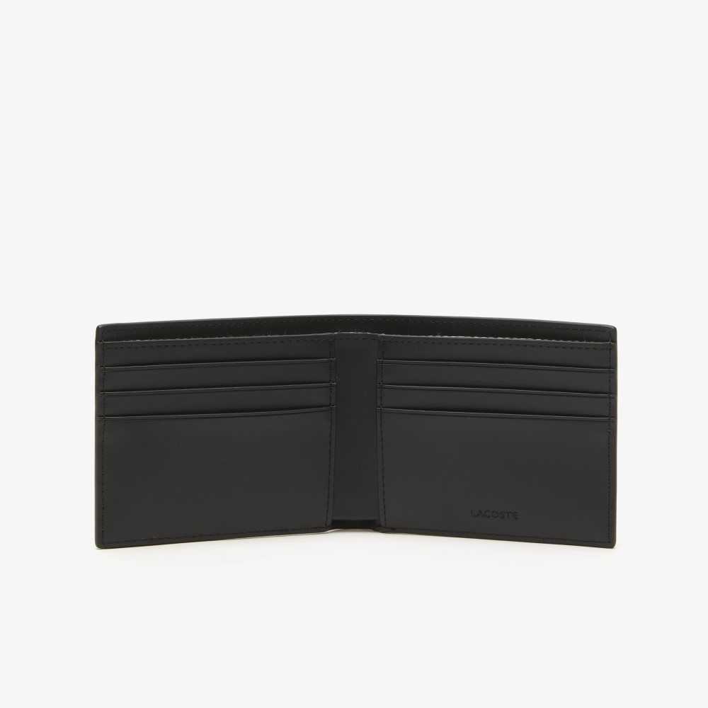 Mono Noir Gris Estragon Lacoste The Blend Monogram Print Folding Wallet | CALIEU-908