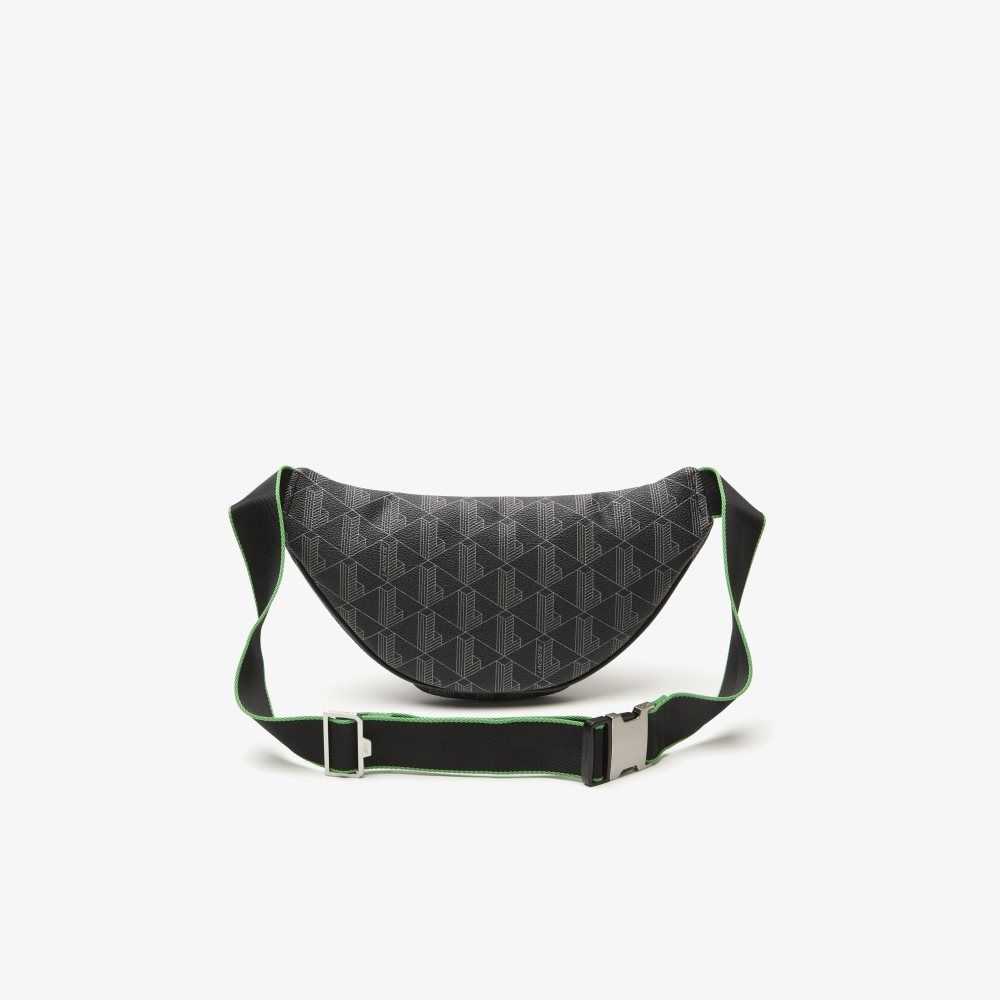 Mono Noir Gris Estragon Lacoste The Blend Monogram Print Belt Bag | VHWCOB-476