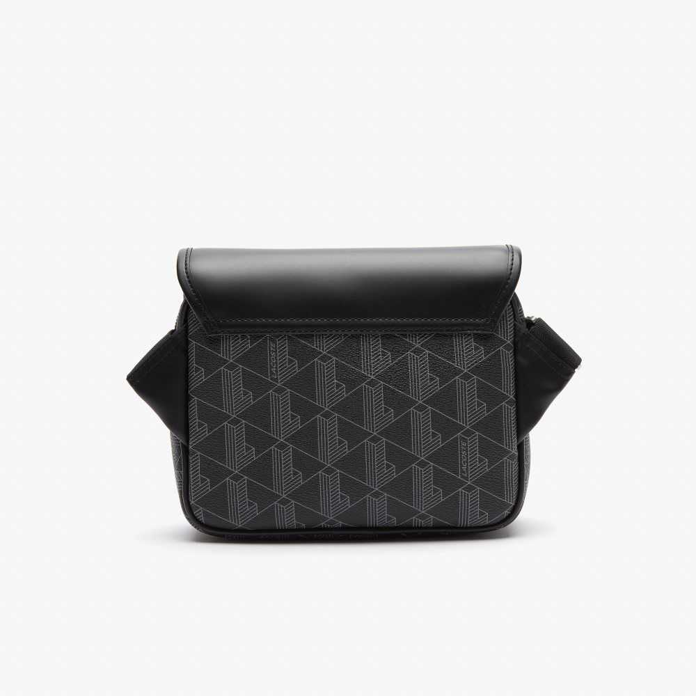 Monogram Noir Gris Lacoste The Blend Clipped Monogram Canvas Messenger Bag | ADSTQB-872