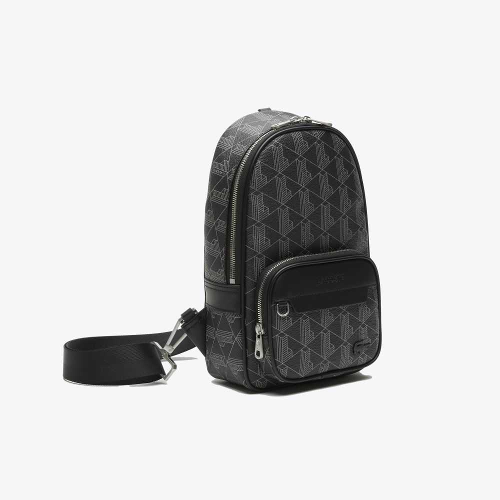 Monogram Noir Gris Lacoste The Blend Monogram Print Cross Body Bag | ROQDPC-821