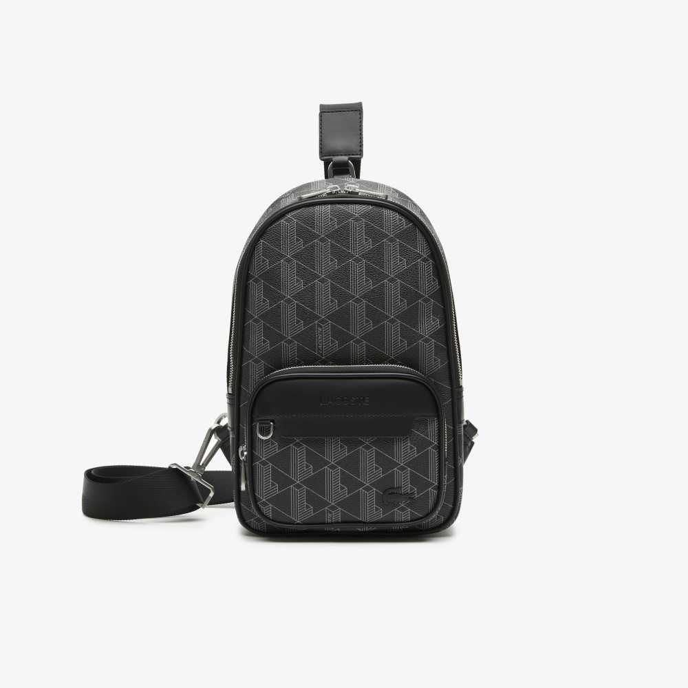 Monogram Noir Gris Lacoste The Blend Monogram Print Cross Body Bag | ROQDPC-821