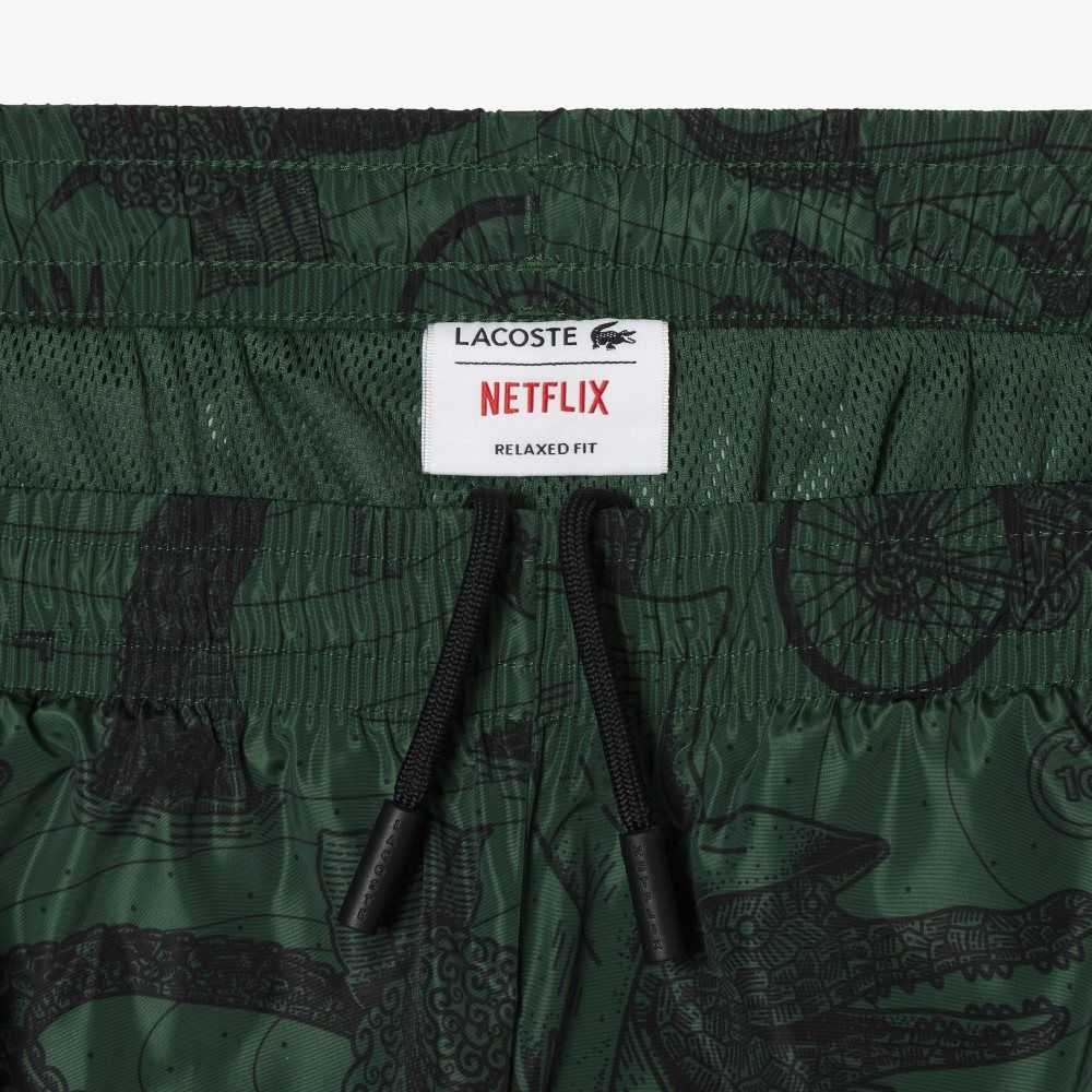 Multicolor Lacoste x Netflix Printed Track Pants | AKNBOJ-968