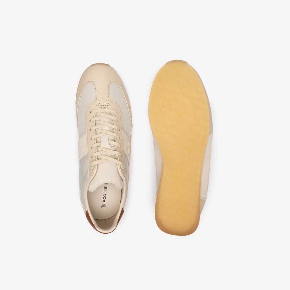 Nat/Off Wht Lacoste Angular Popped Heel Sneakers | VBTHZF-936