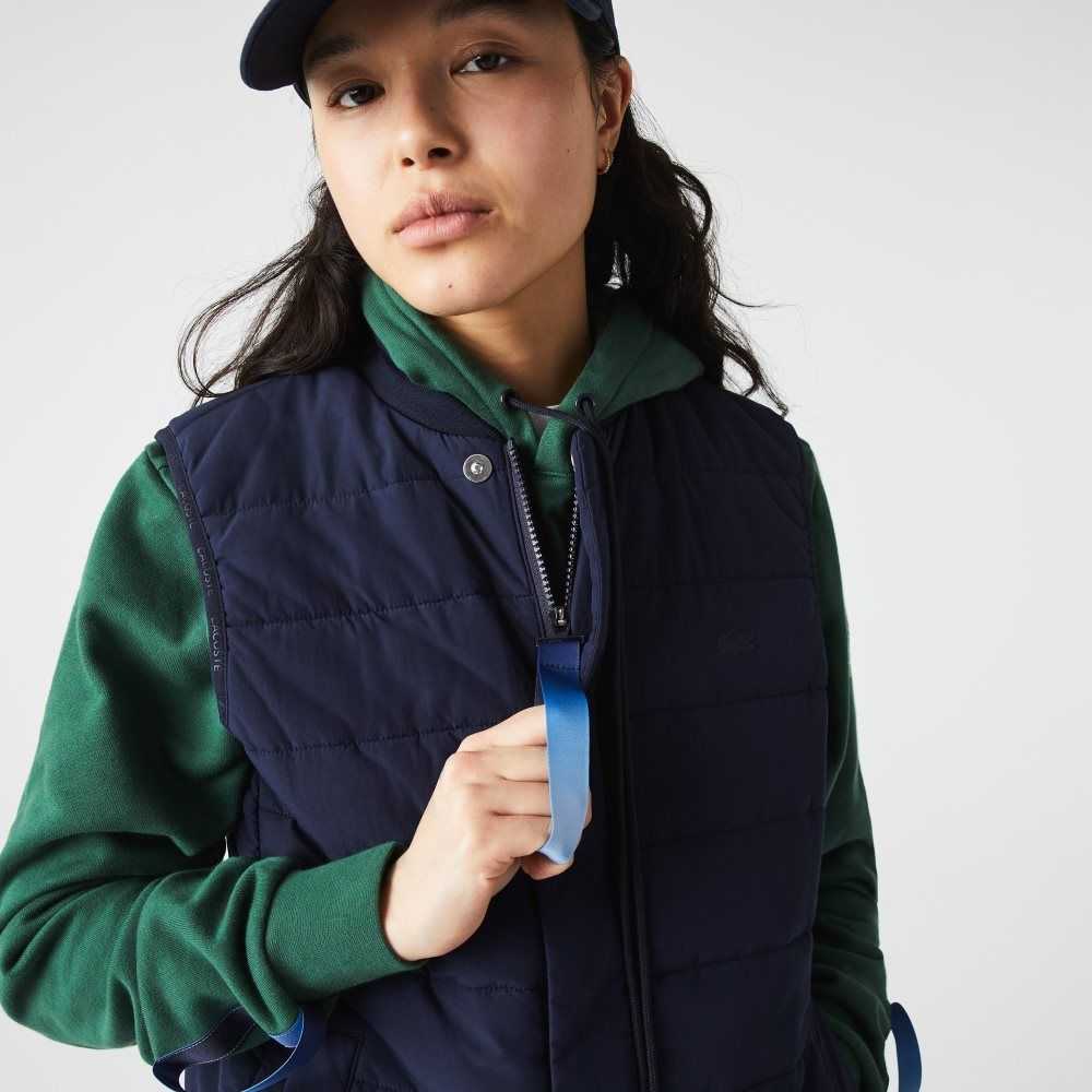 Navy Blue / Blue Lacoste SPORT x Theo Curin Vest Jacket | DQGVWU-908