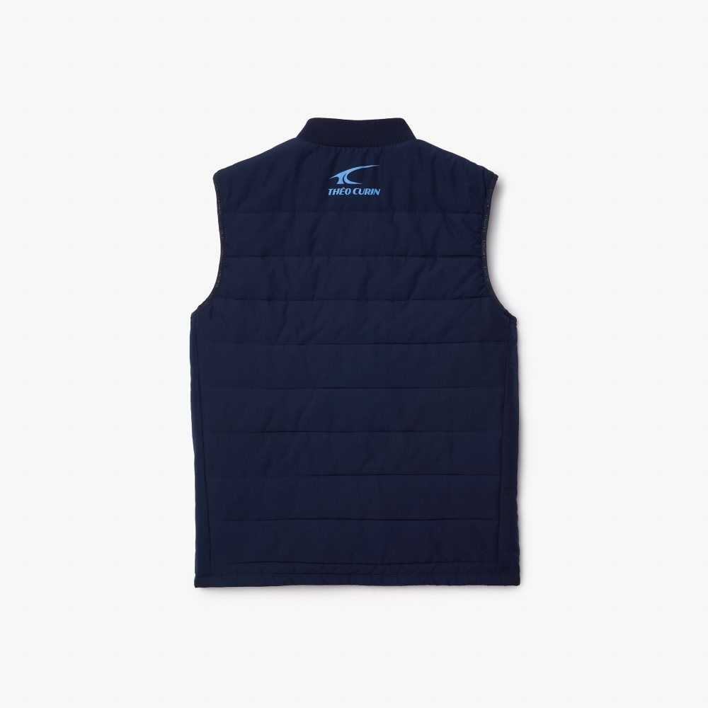 Navy Blue / Blue Lacoste SPORT x Theo Curin Vest Jacket | DQGVWU-908