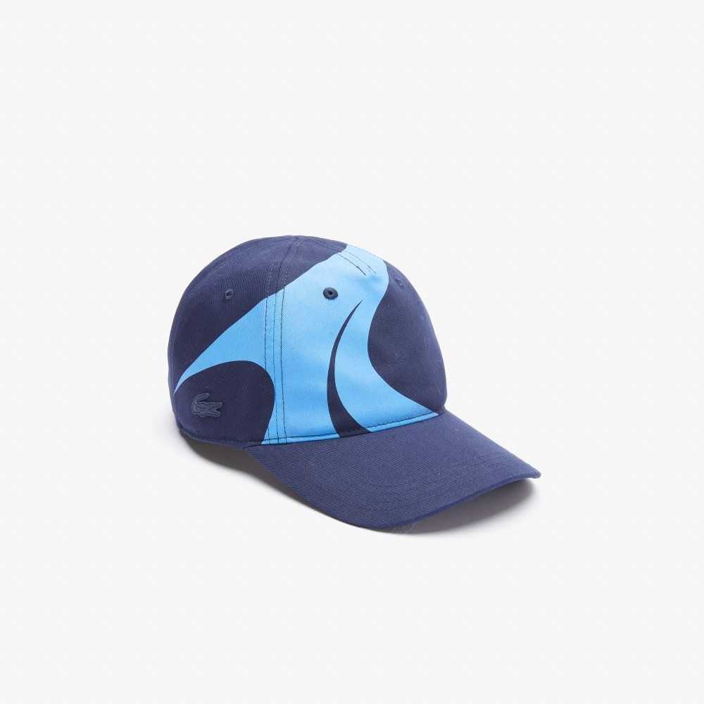 Navy Blue / Blue Lacoste SPORT x Theo Curin Organic Cotton Cap | KBVOXY-326