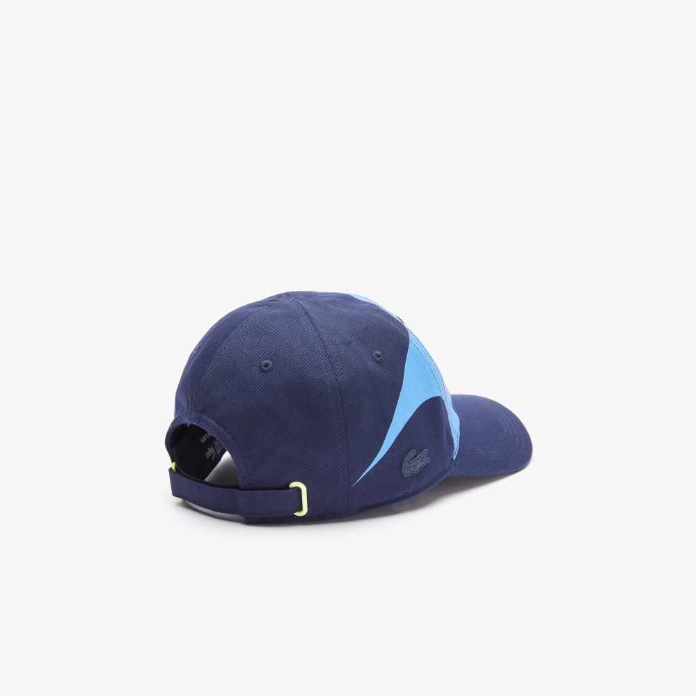 Navy Blue / Blue Lacoste SPORT x Theo Curin Organic Cotton Cap | KBVOXY-326