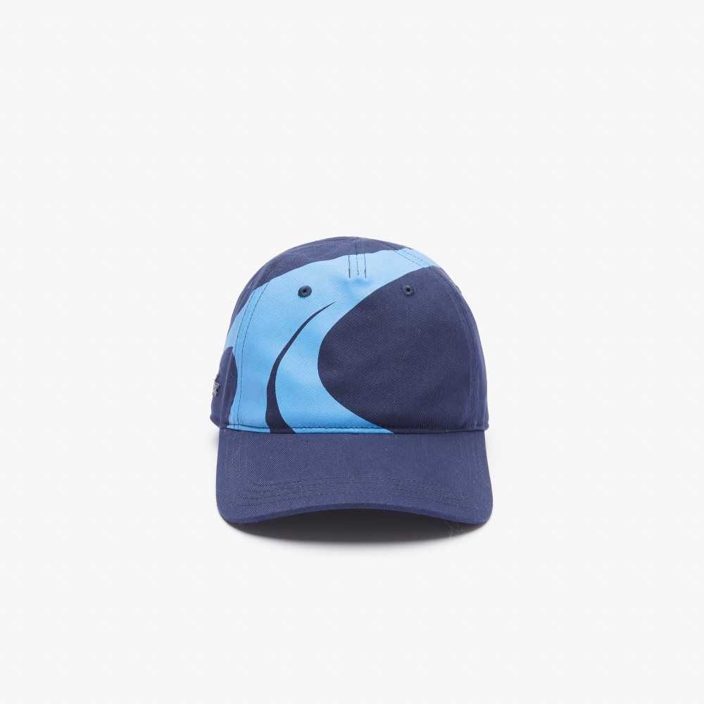 Navy Blue / Blue Lacoste SPORT x Theo Curin Organic Cotton Cap | KBVOXY-326