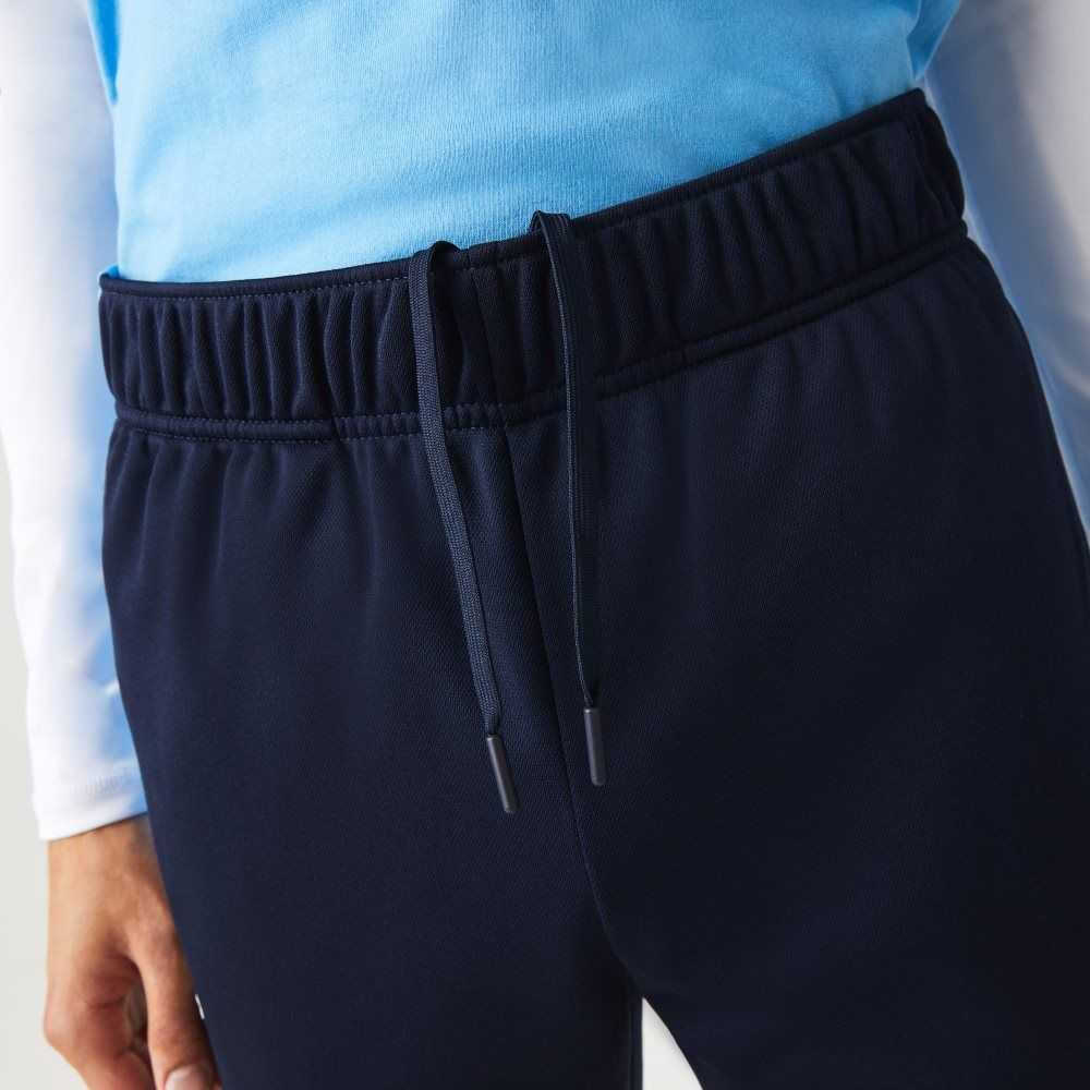 Navy Blue / Blue / White Lacoste SPORT Abrasion-Resistant Tennis Trackpants | QYPAMN-243