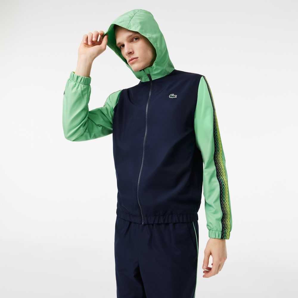 Navy Blue / Green / Navy Blue / Green Lacoste Tennis Regular Fit Jogger Set | ZOFXCA-596