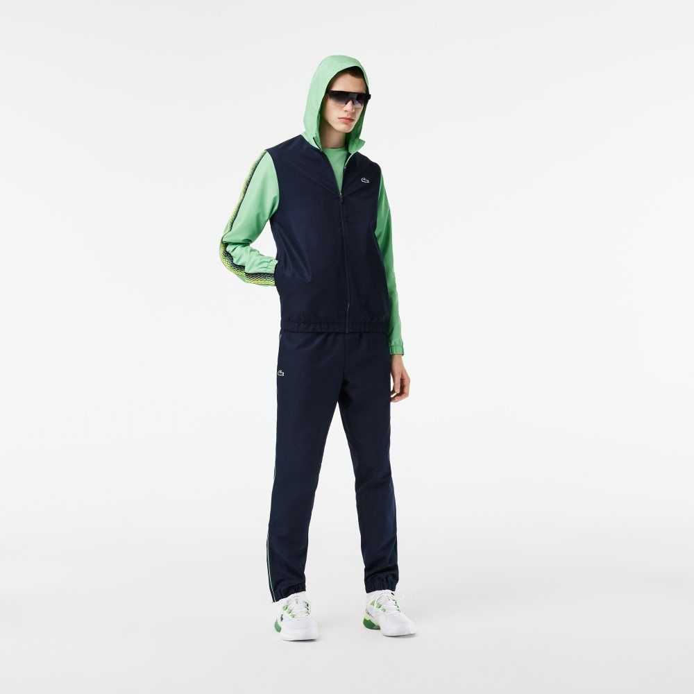 Navy Blue / Green / Navy Blue / Green Lacoste Tennis Regular Fit Jogger Set | ZOFXCA-596