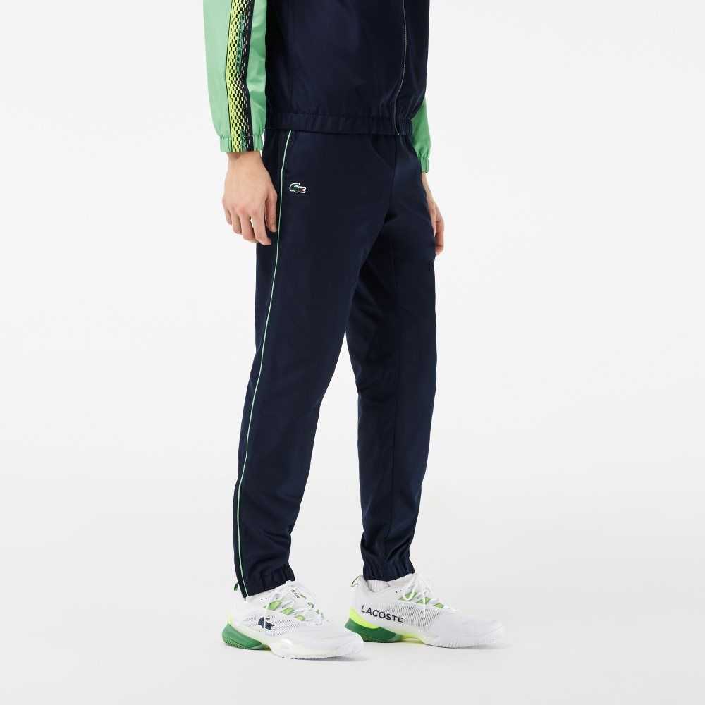 Navy Blue / Green / Navy Blue / Green Lacoste Tennis Regular Fit Jogger Set | ZOFXCA-596