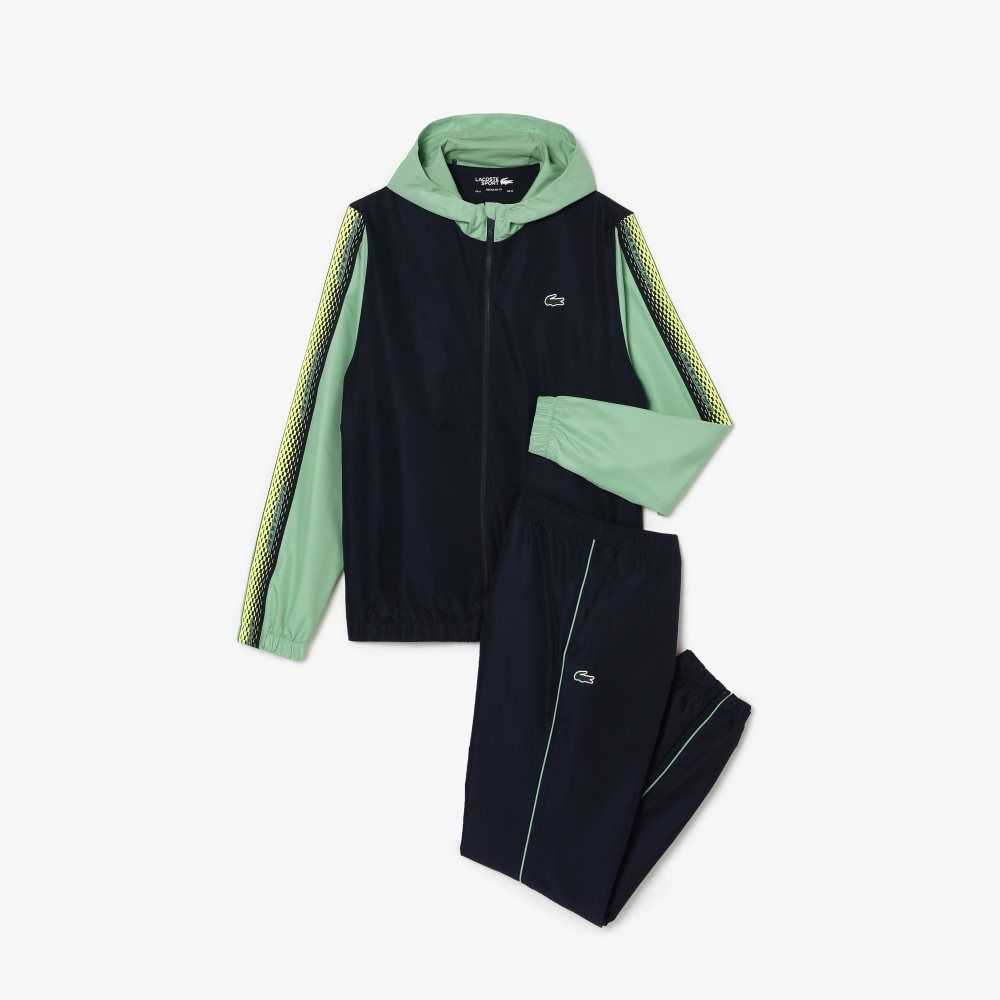 Navy Blue / Green / Navy Blue / Green Lacoste Tennis Regular Fit Jogger Set | ZOFXCA-596