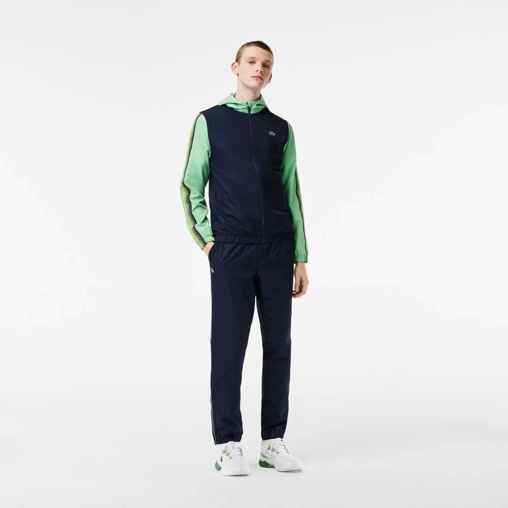 Navy Blue / Green / Navy Blue / Green Lacoste Tennis Regular Fit Jogger Set | ZOFXCA-596