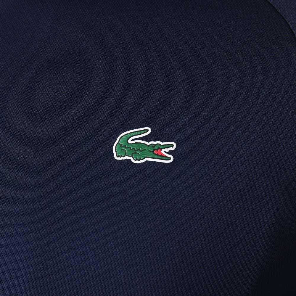 Navy Blue / Green / White Lacoste SPORT Classic Fit Zip Tennis Sweatshirt | QDNAOI-031