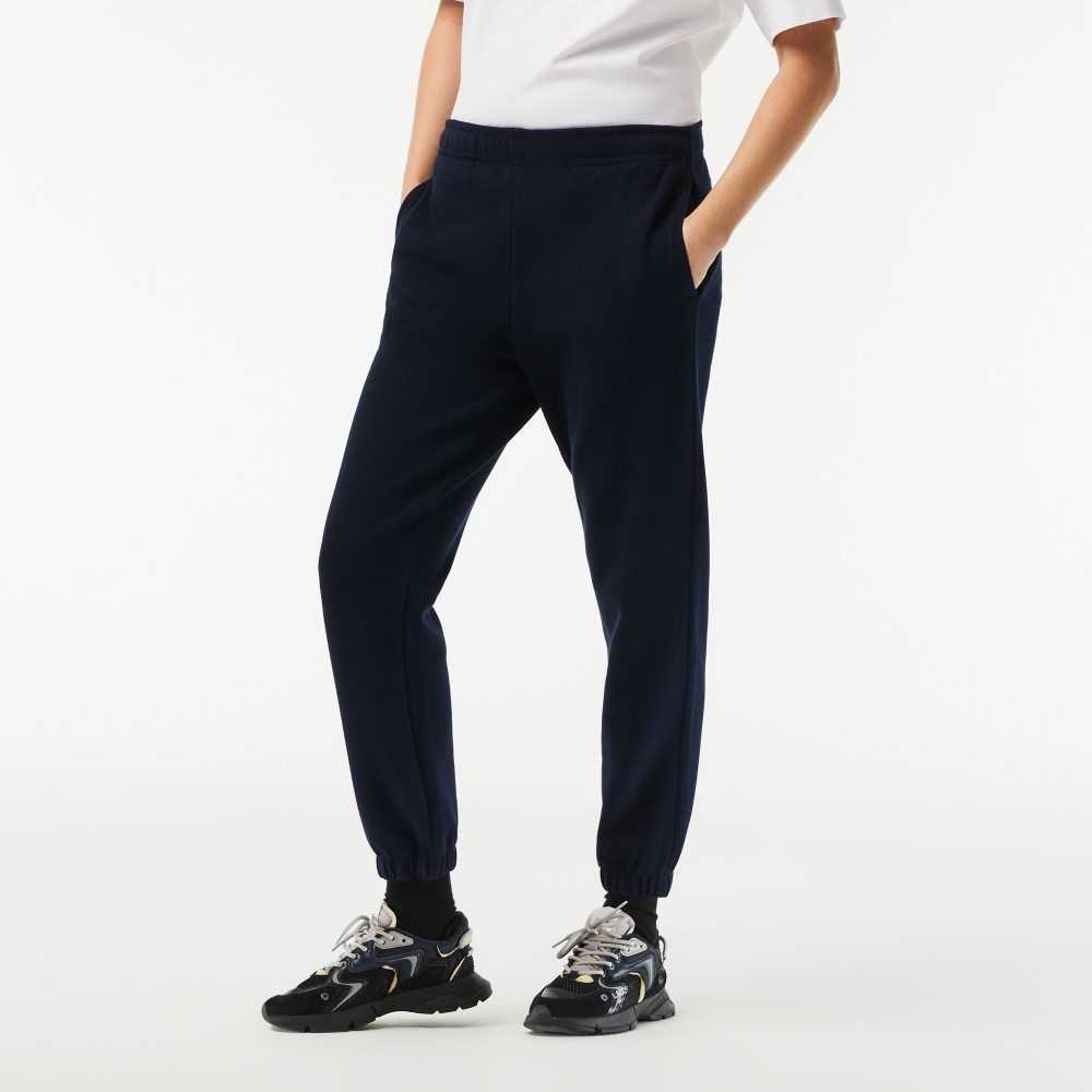 Navy Blue Lacoste Blended Cotton Joggers | WPGNJK-310