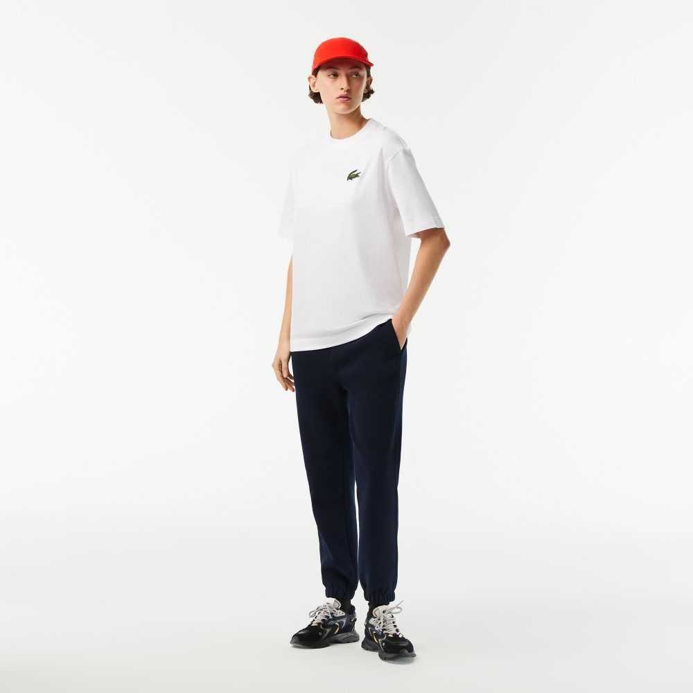 Navy Blue Lacoste Blended Cotton Joggers | WPGNJK-310