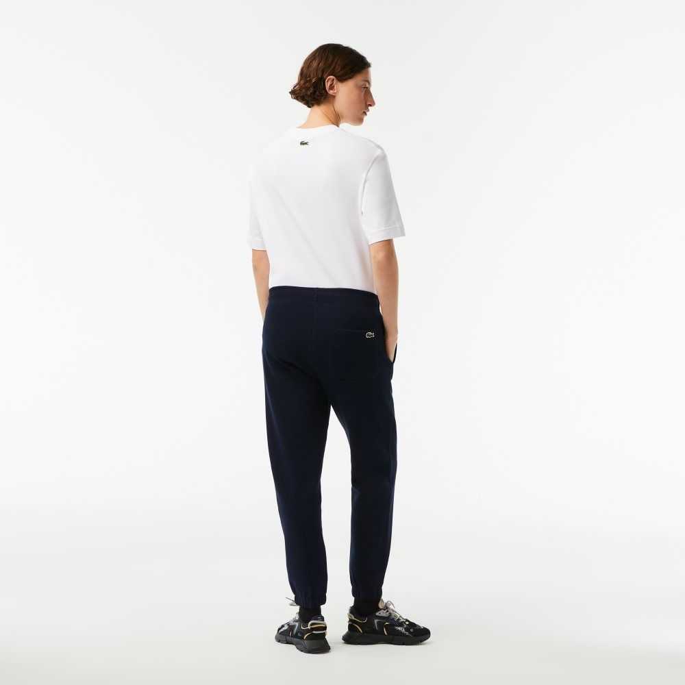 Navy Blue Lacoste Blended Cotton Joggers | WPGNJK-310